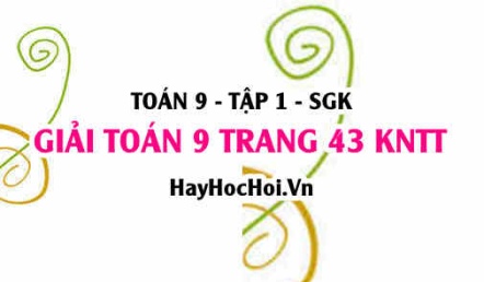 Giải Toán 9 trang 43 tập 1 Kết nối tri thức